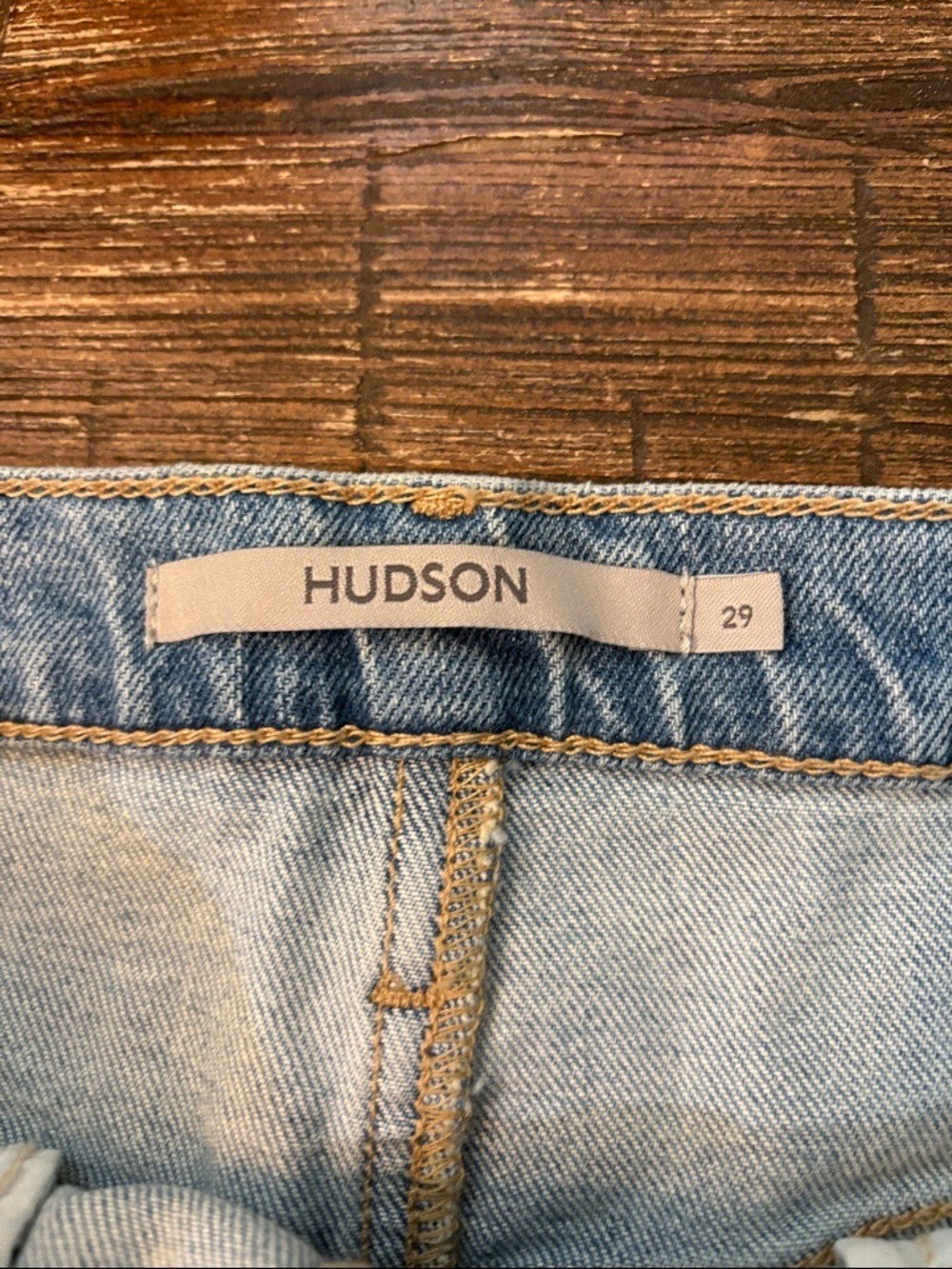 Hudson Reconstructed Midi Denim Skirt Off Shore Size 29 NWT - Picture 5 of 8